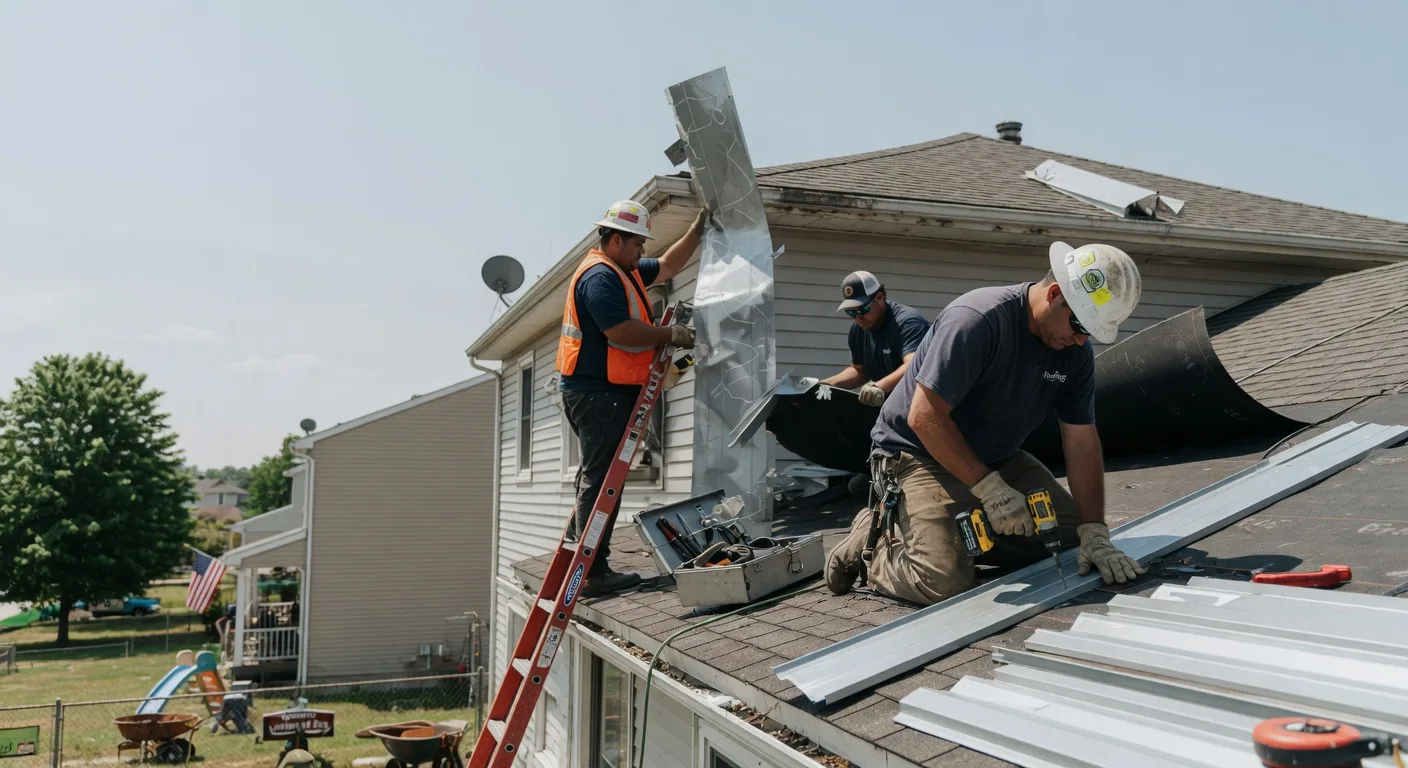Storm Damage Metal Roof Repair in Montgomeryville, PA
